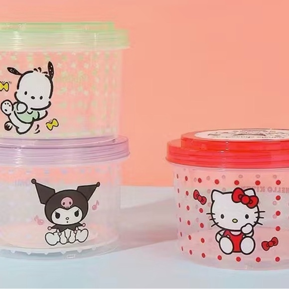 Hello Kitty & Sanrio Stackable Plastic Containers - 3 - Picture 2 of 7